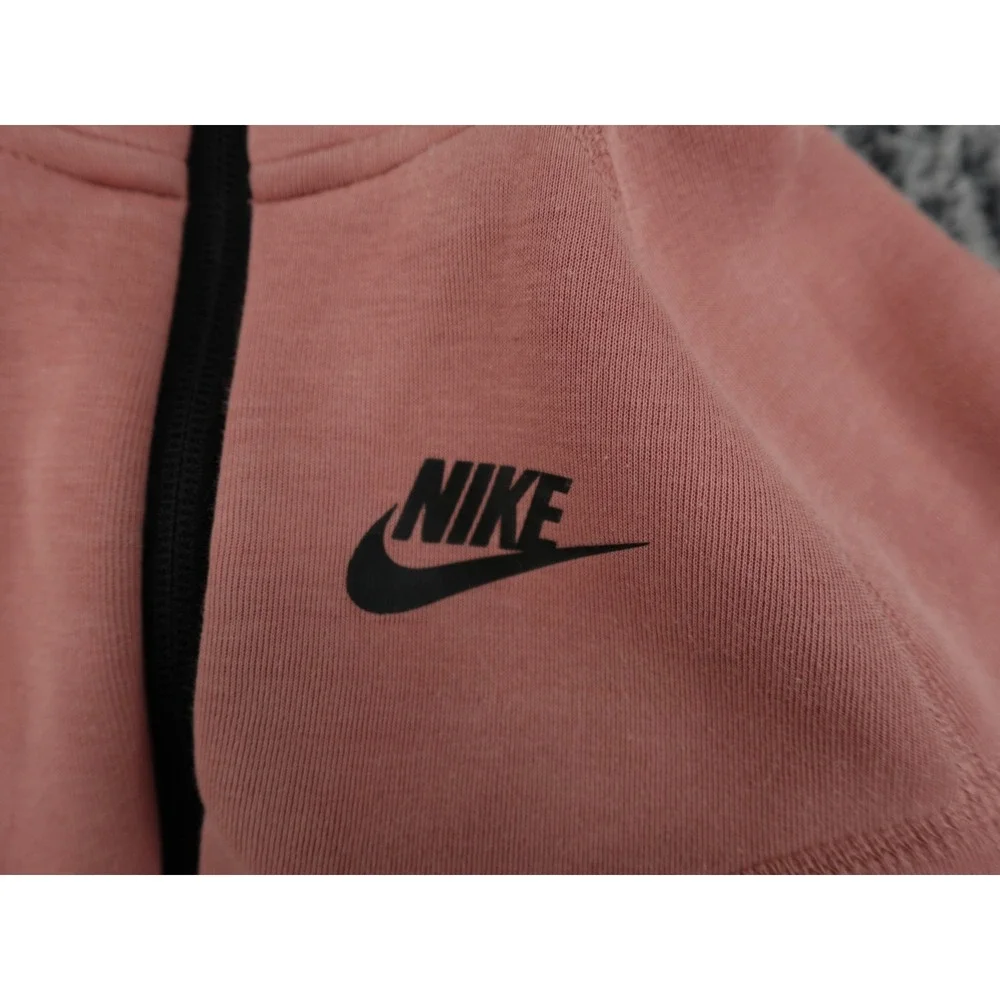 Nike Tech Fleece Full Zip Hoodie Girls Size 5 Pink CU9223-603 Excellent